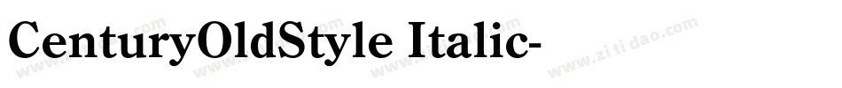 CenturyOldStyle Italic字体转换